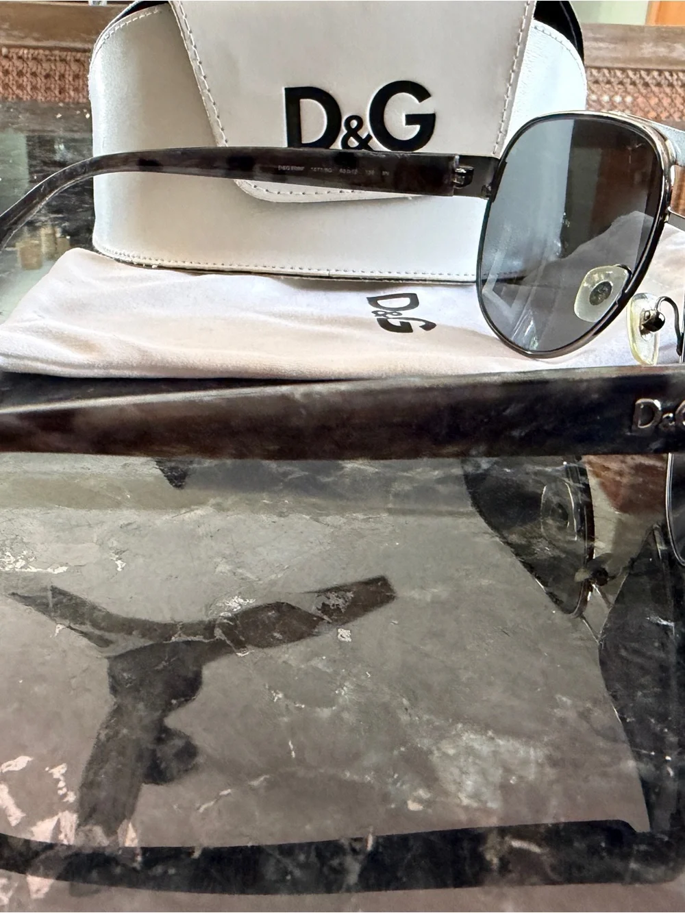 D&G Aviator Sunglasses in Gray Gradient